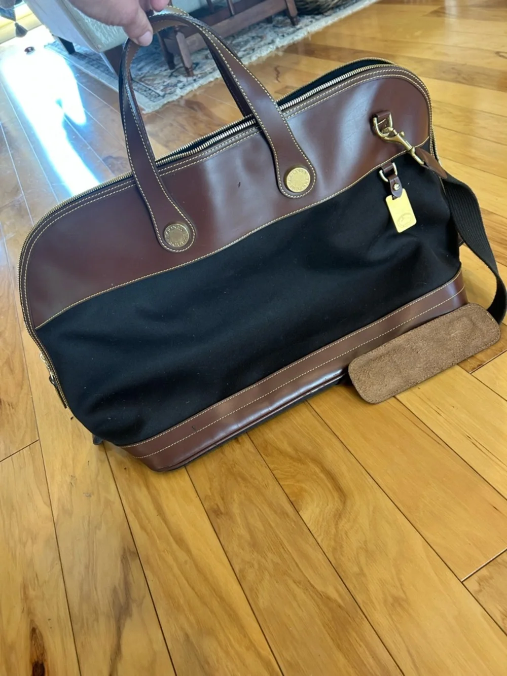Vintage Dooney and Bourke Cabriolet Weekender Canvas and Leather Tote